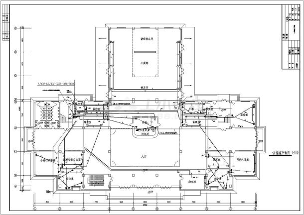 某二级客运站2层站房电气设计施工图-图一