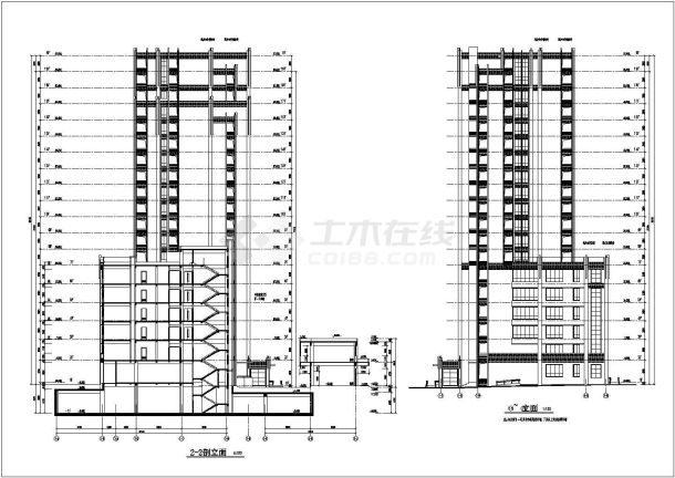 某地19层框剪结构酒店式公寓楼建筑设计方案图-图二