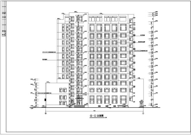 某地11层框剪结构综合办公楼建筑设计方案图-图一