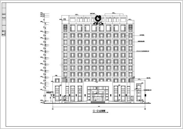某地11层框剪结构综合办公楼建筑设计方案图-图二