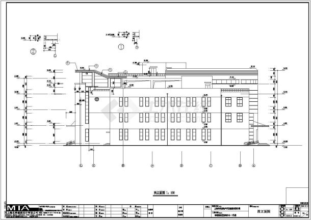 某地四层框架结构社区文化活动中心建筑设计施工图-图一