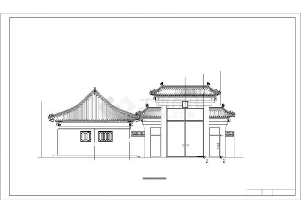 北京某两层旧房改造四合院建筑设计施工图-图二