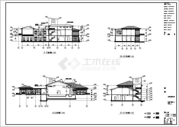 上海某单层框架结构会所建筑设计方案图-图二