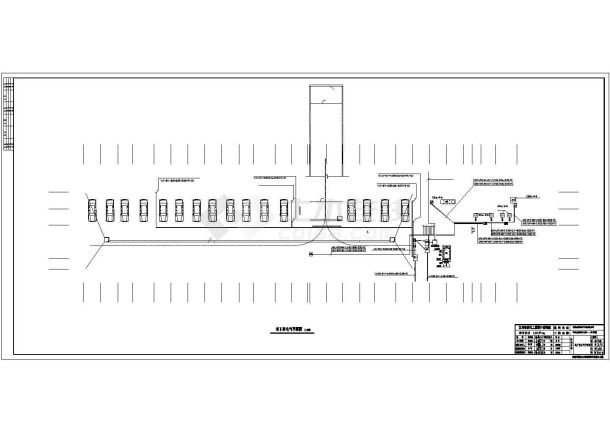 某地区街区沿街商住楼，带地下车库电气CAD图-图二