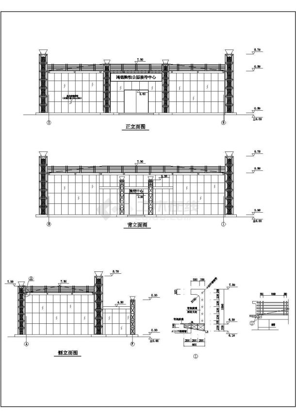 某地区某一层售楼中心建筑设计施工图-图一