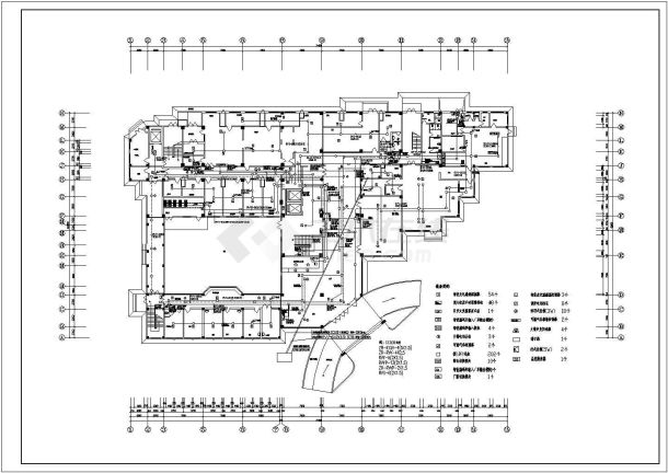 中医院干病房楼电气设计CAD施工图-图一