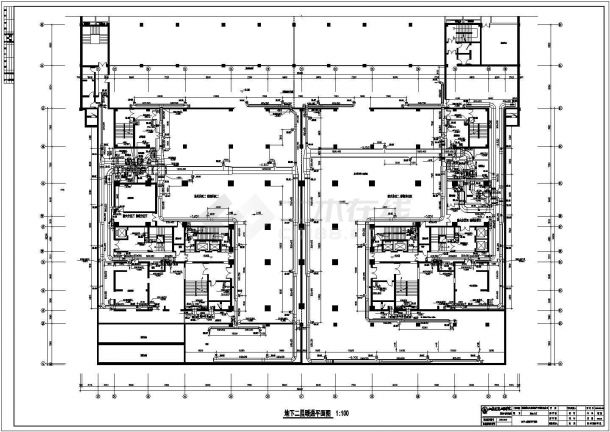 某大厦写字楼建筑暖通空调cad施工详情图纸-图一