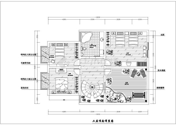 比较受欢迎的别墅装修方案cad图-图一