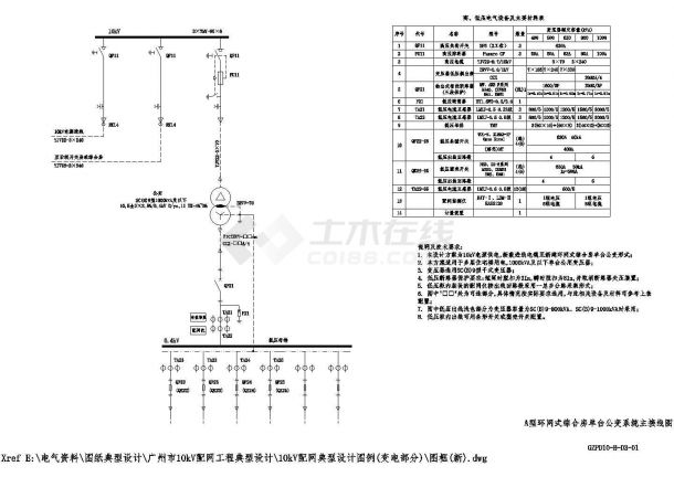 广东10kV配网典型设计变电部分-图一