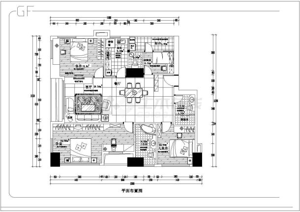 某地大厦式酒店装修CAD设计施工图-图二