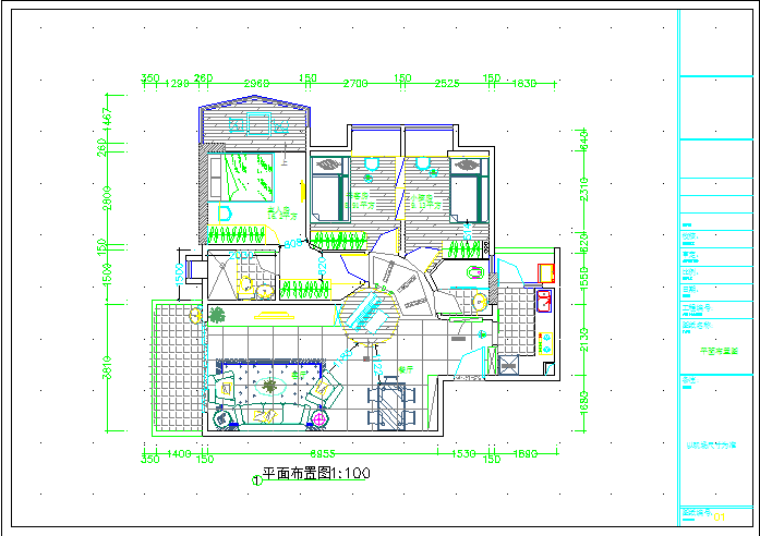 某地家居式装修CAD设计施工图纸