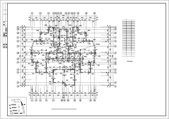 国际广场商业楼cad结构施工工程图_图1