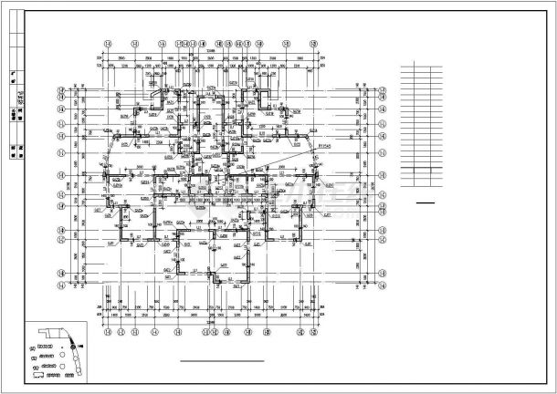 国际广场商业楼cad结构施工工程图-图二