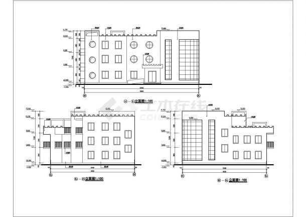 某地3层框架结构幼儿园建筑方案设计图-图二