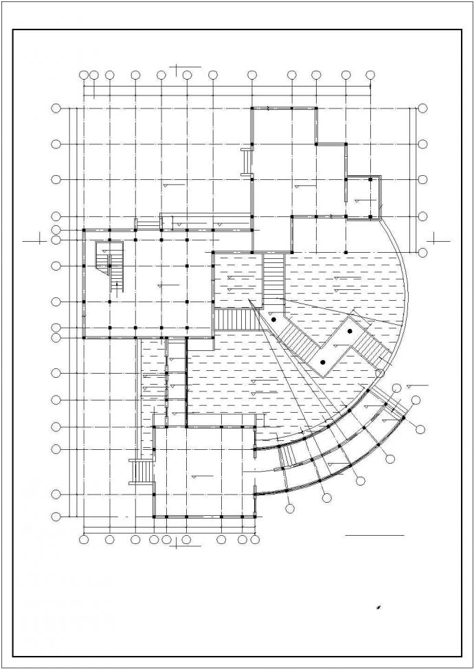 某地两层框架结构仿古茶楼建筑设计方案图_图1