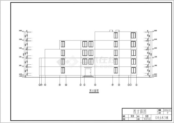 课程设计某中学教学楼和办公综合楼建筑设计图-图二