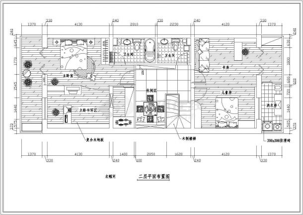 某地华夏银行装修CAD设计施工图纸-图二
