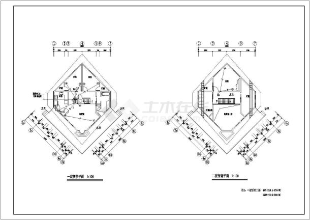 某地区别墅电气设计施工CAD设计图-图一