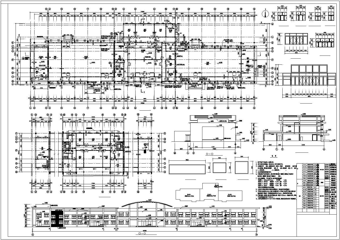 某地区二层动力站建筑设计施工详细图