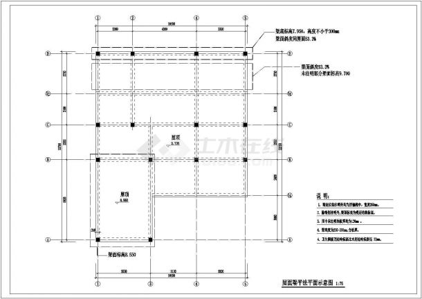 某市一套跃层式别墅建筑CAD设计施工图（精）-图二