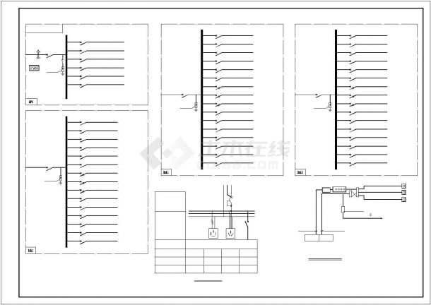 办公楼全套详细电气设计和施工CAD图纸-图一