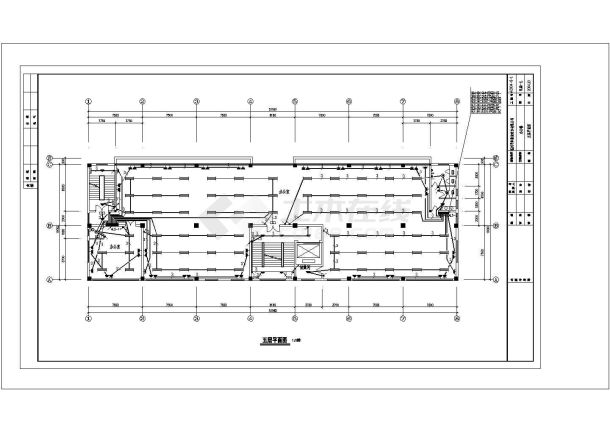 办公楼全套详细电气设计与施工CAD图纸-图二
