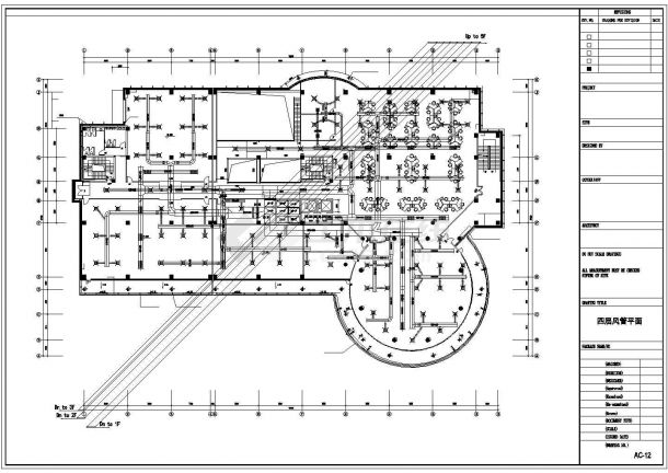 某六层办公楼空调平面及机房设计施工图纸-图二