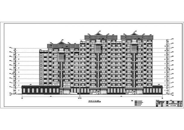 长阳新城11层混凝土框架剪力墙结构住宅楼建筑和结构施工图纸-图一