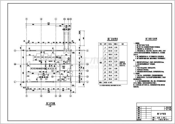 某地框架结构副厂房结构设计施工图-图一