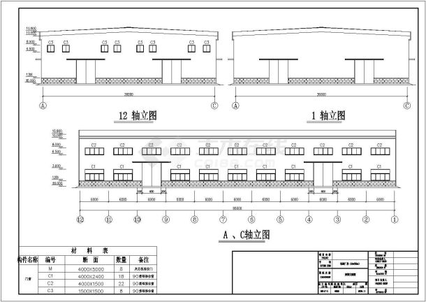 36mX66m双跨门式钢架工业厂房结构设计施工图-图二