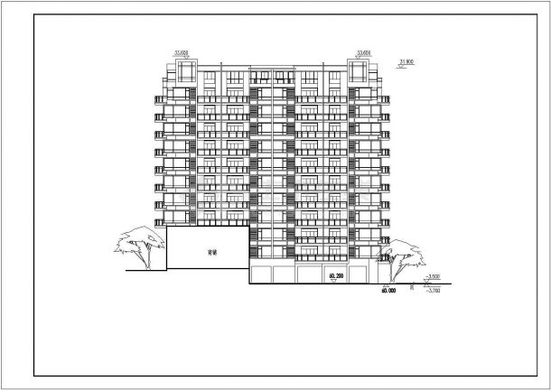 新村高层住宅建筑设计02的完整设计CAD图纸-图一