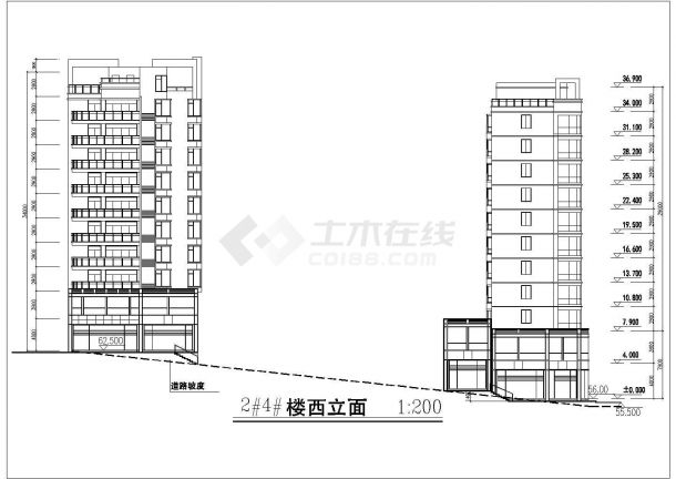 新村高层住宅建筑设计03的完整CAD图纸-图二
