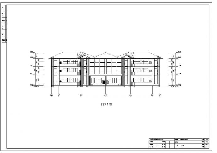 广东3层混凝土框架结构教学楼建筑施工图纸_图1