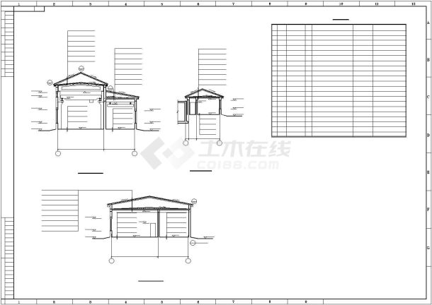 某城市单层坡屋顶水泵主房建筑施工图-图二