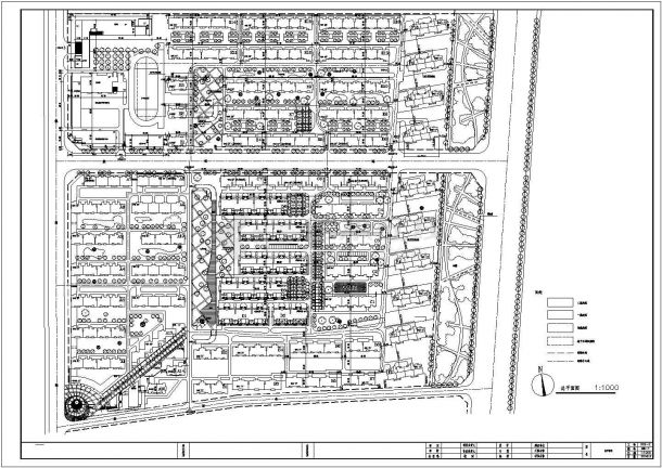 某市大型综合住宅区平面规划布置图-图一