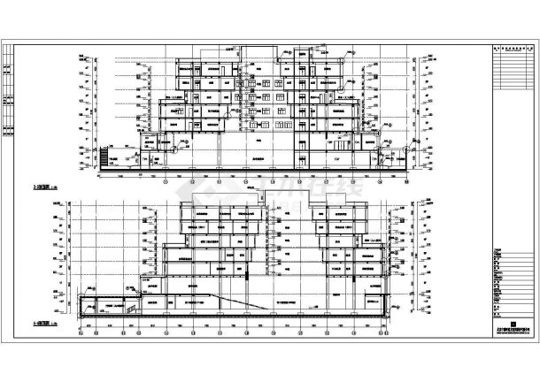鄂尔多斯某贵族学校6层框架结构教学楼建筑施工图纸-图二