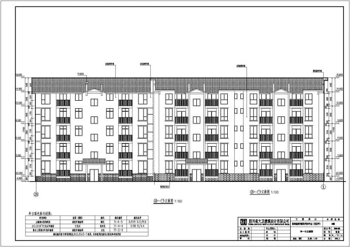 彭州市5层砖混结构住宅楼建筑施工图纸_图1