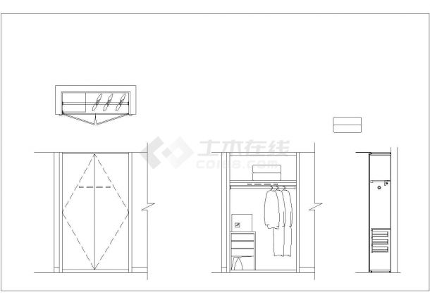 杭州框架结构酒店客房部分室内装修设计施工图-图一