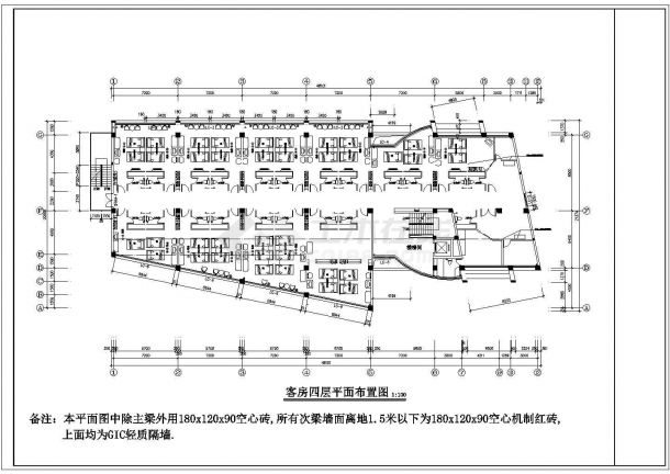 某地高档大型宾馆CAD设计施工图-图二