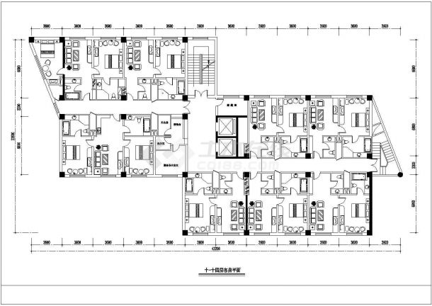 某地大型连锁宾馆装修CAD设计施工图-图二