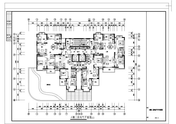 某地区高层住宅楼初步电气设计CAD图-图二