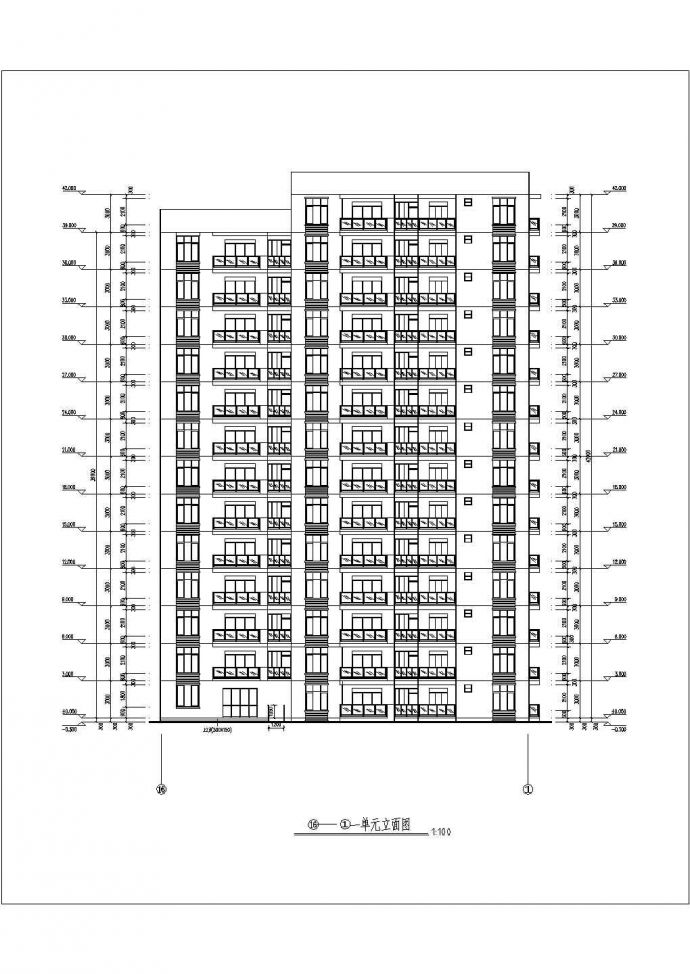 某地14层剪力墙结构住宅楼建筑设计方案图_图1