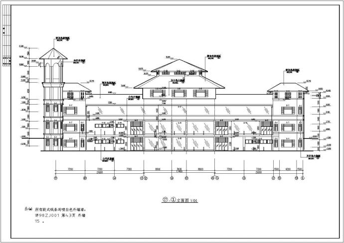 某地多层现代商务会所建筑设计方案图_图1
