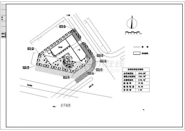 某公司集团宿舍楼建筑结构CAD设计施工图-图二