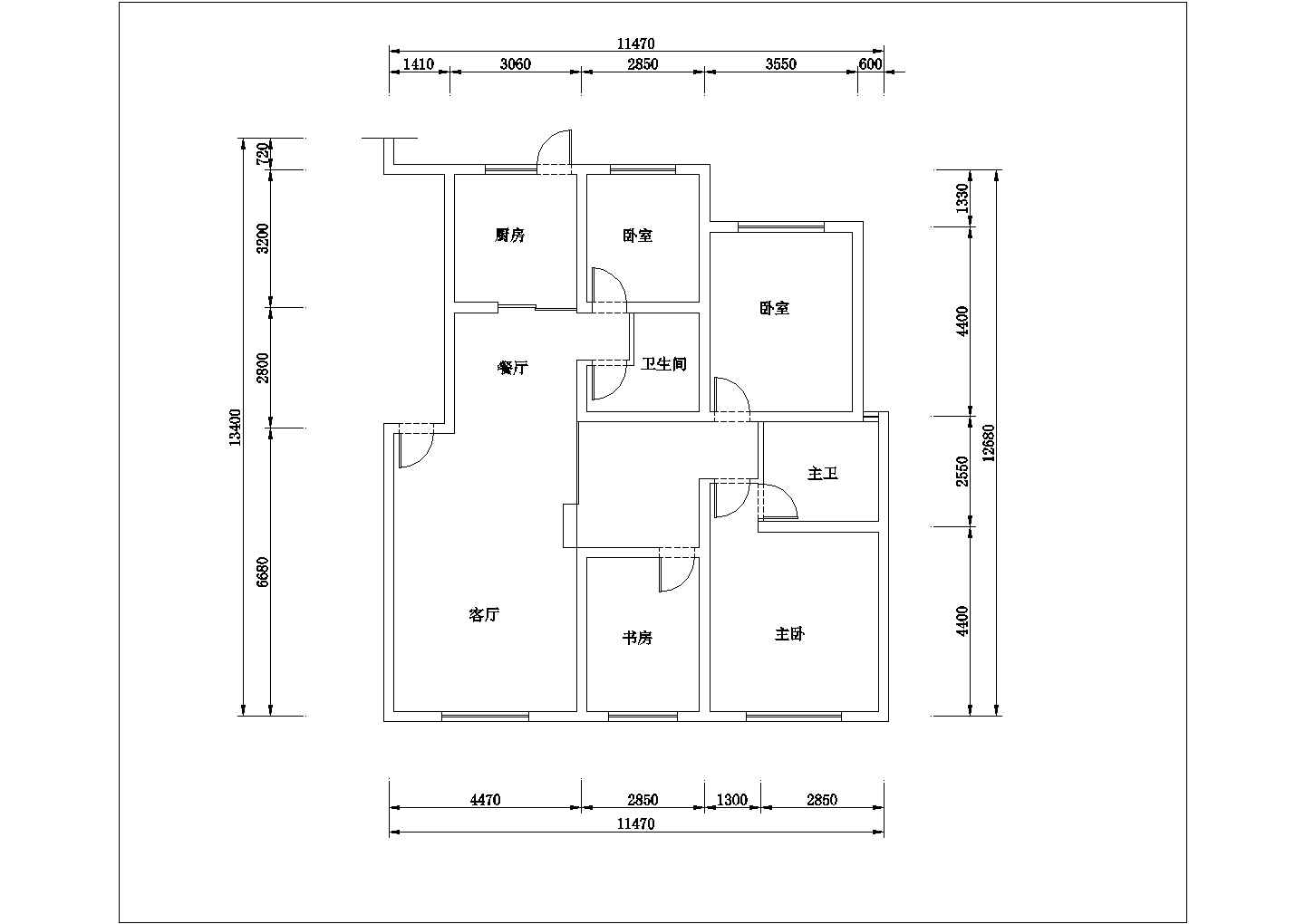 某地豪华公寓装修CAD设计施工图纸