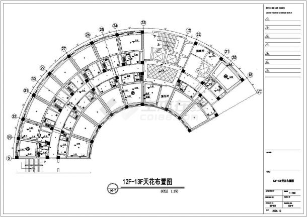 12、13层客房竣工设计方案全套CAD图纸-图二