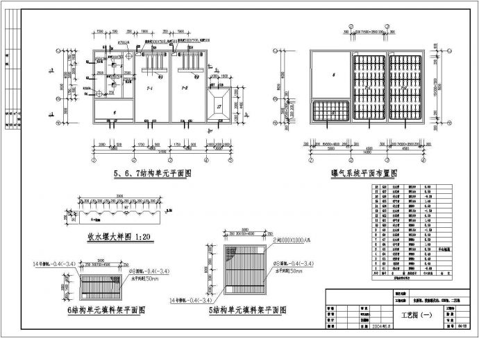 某工程制药厂废水工艺流程设计图纸_图1