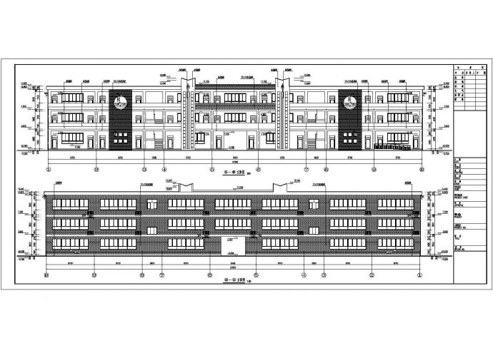 某小学三层框架结构教学楼建筑设计施工图_图1