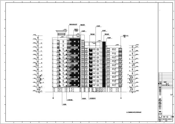 深圳某15层高层住宅楼建筑设计施工图-图一