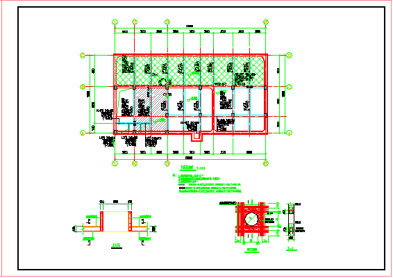钱塘江塔底船闸工程 泵房、门卫结构设计图